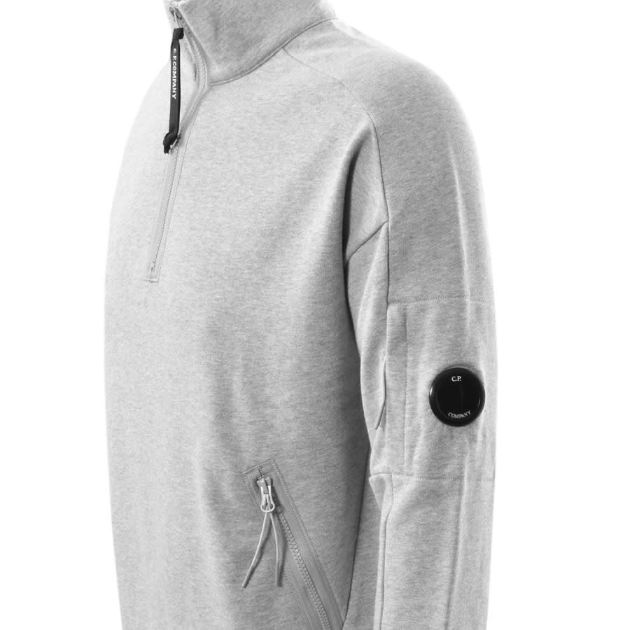 Alternative Image for ProductCP Company Half Zip Sweatshirt Grey3